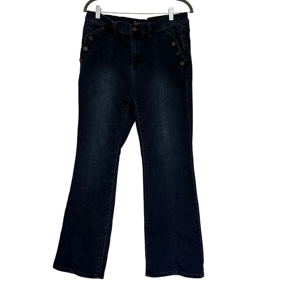 JD2‎ INC International Concepts Womens Dark Wash Straight Jeans  Size 12P Y2K